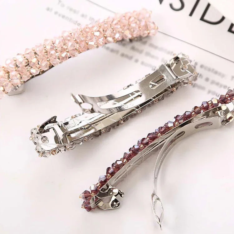 Acessórios de Cabelo de Moda para Raparigas Presilha Elástica com Cristais e Strass