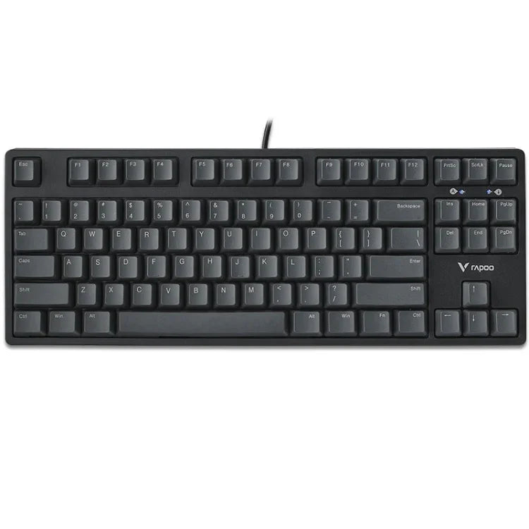Rapoo V860 Teclado Mecânico de Jogo com Fios para Computador de Secretária, 61 Teclas, 87 Teclas, 104 Teclas