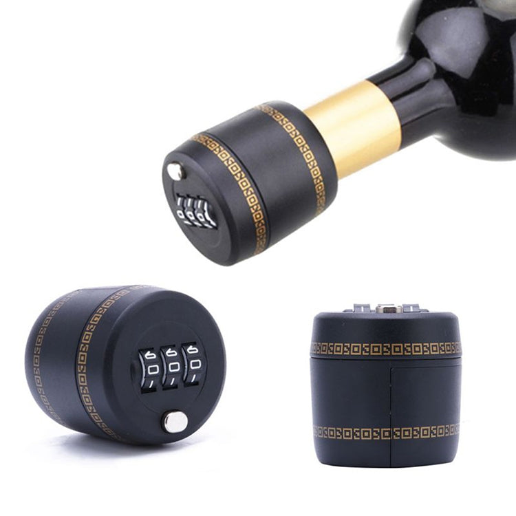 Fecho de Código para Garrafa de Vinho Tinto, Tampa com Cadeado, Rolha para Garrafa de Vinho Tinto