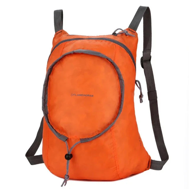 Mochila Dobrável Impermeável de Nylon para Mulheres e Homens, Viagem, Portátil, Confortável, Leve, Bolsa de Armazenamento Dobrável