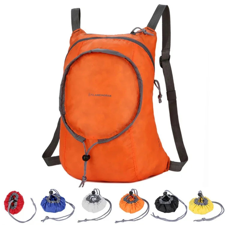 Mochila Dobrável Impermeável de Nylon para Mulheres e Homens, Viagem, Portátil, Confortável, Leve, Bolsa de Armazenamento Dobrável
