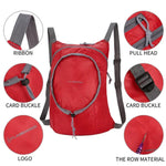 Mochila Dobrável Impermeável de Nylon para Mulheres e Homens, Viagem, Portátil, Confortável, Leve, Bolsa de Armazenamento Dobrável