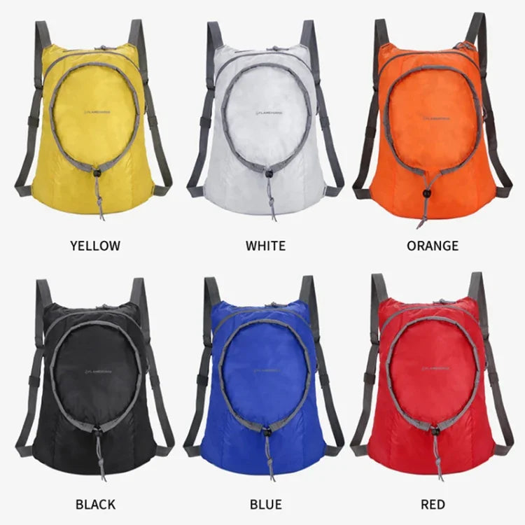 Mochila Dobrável Impermeável de Nylon para Mulheres e Homens, Viagem, Portátil, Confortável, Leve, Bolsa de Armazenamento Dobrável
