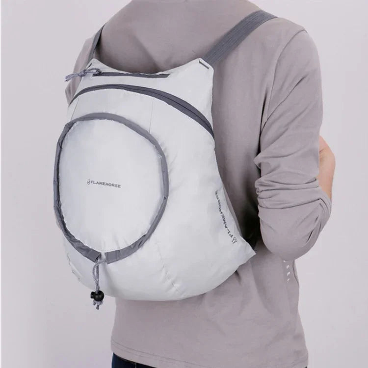 Mochila Dobrável Impermeável de Nylon para Mulheres e Homens, Viagem, Portátil, Confortável, Leve, Bolsa de Armazenamento Dobrável