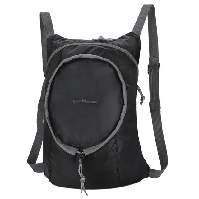 Mochila Dobrável Impermeável de Nylon para Mulheres e Homens, Viagem, Portátil, Confortável, Leve, Bolsa de Armazenamento Dobrável