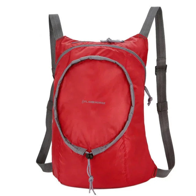 Mochila Dobrável Impermeável de Nylon para Mulheres e Homens, Viagem, Portátil, Confortável, Leve, Bolsa de Armazenamento Dobrável