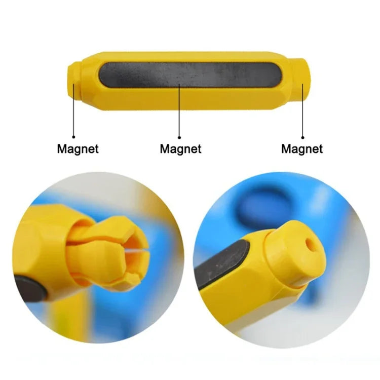 Suporte Magnético para Giz com Dupla Mola Sem Poeira, Clipe Autoajustável para Giz, Cor Aleatória, Clipe Autoajustável para Giz