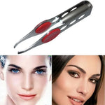 Pinça para Sobrancelhas com LED Pinça para Sobrancelhas com Quatro Orifícios Pinça para Sobrancelhas em Aço Inoxidável Ferramenta de Beleza para Sobrancelhas