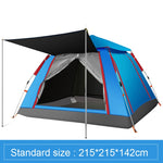Tenda de Campismo Automática para 3-4 Pessoas, à Prova de Chuva, Espessada, de Praia, Abertura Rápida em Quatro Lados, Vinil Automático, Vinil Grande Melhorado