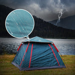 Tenda de Campismo Automática para 3-4 Pessoas, à Prova de Chuva, Espessada, de Praia, Abertura Rápida em Quatro Lados, Vinil Automático, Vinil Grande Melhorado