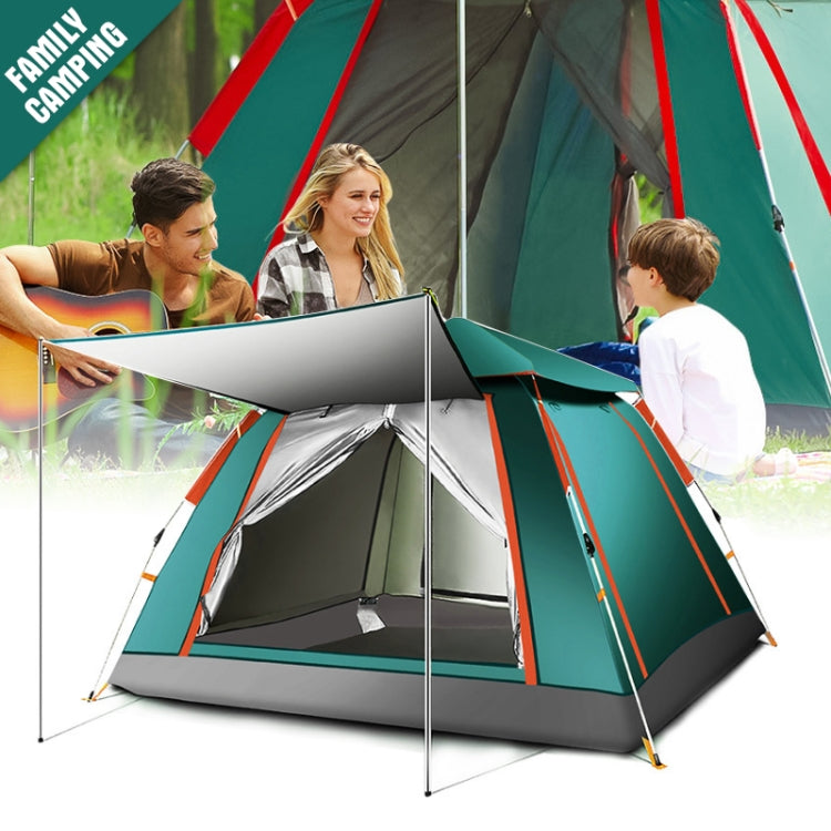 Tenda de Campismo Automática para 3-4 Pessoas, à Prova de Chuva, Espessada, de Praia, Abertura Rápida em Quatro Lados, Vinil Automático, Vinil Grande Melhorado
