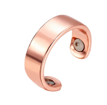 Anel de personalidade magnético para saúde, joalharia criativa, anel aberto, ouro rosa brilhante, preto brilhante, ouro rosa gravado