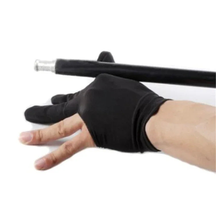 10 PCS/Conjunto Luva de Snooker em Spandex para Taco de Bilhar Mão Esquerda com Três Dedos Abertos Acessório de Snooker
