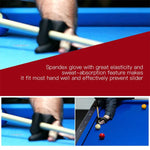 10 PCS/Conjunto Luva de Snooker em Spandex para Taco de Bilhar Mão Esquerda com Três Dedos Abertos Acessório de Snooker