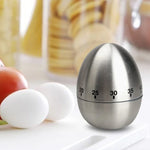 Temporizador Mecânico para Cozinha com Alarme de 60 Minutos, Aço Inoxidável, Ferramentas de Cozinha, Temporizador Mecânico para Ovos