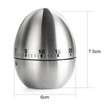 Temporizador Mecânico para Cozinha com Alarme de 60 Minutos, Aço Inoxidável, Ferramentas de Cozinha, Temporizador Mecânico para Ovos