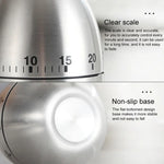 Temporizador Mecânico para Cozinha com Alarme de 60 Minutos, Aço Inoxidável, Ferramentas de Cozinha, Temporizador Mecânico para Ovos