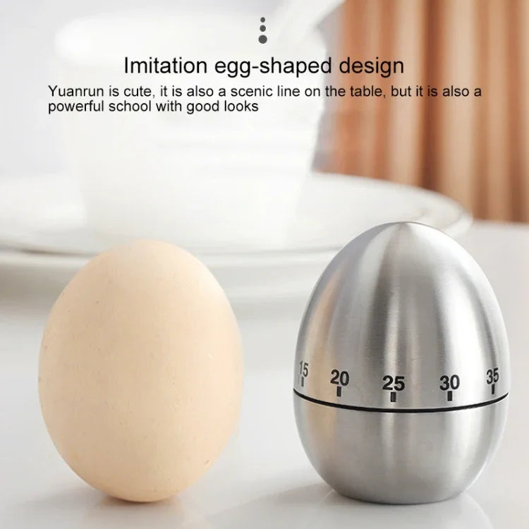 Temporizador Mecânico para Cozinha com Alarme de 60 Minutos, Aço Inoxidável, Ferramentas de Cozinha, Temporizador Mecânico para Ovos
