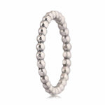Anel de contas com pendentes de moda para mulher, prata 925