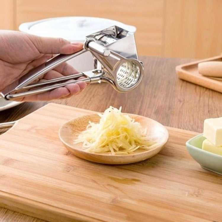 Ralador de Queijo Giratório com Recipiente em Aço Inoxidável, Triturador Manual Rotativo, com 3-4 furos, com 7-8 furos, com 9-10 furos, com lascas