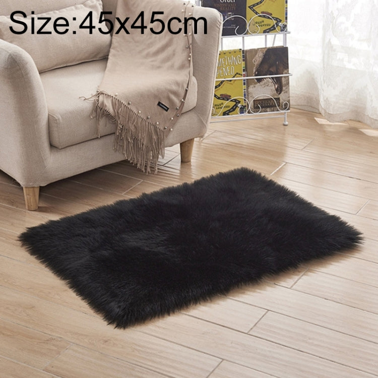 Tapete de Pele Artificial Macia de Lã de Carneiro Luxuoso Retangular Quadrado, 80x180cm, 45x45cm, 100x180cm, 55x55cm