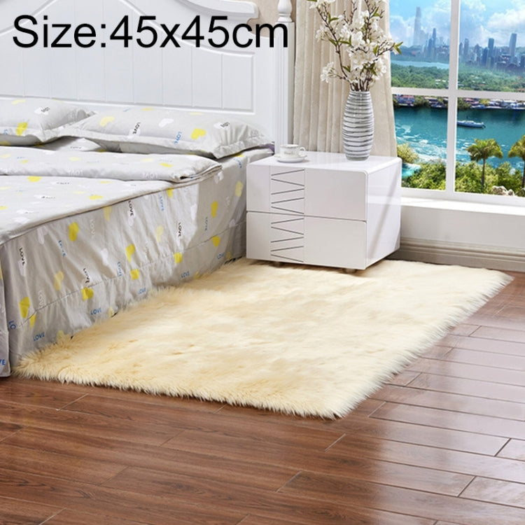 Tapete de Pele Artificial Macia de Lã de Carneiro Luxuoso Retangular Quadrado, 80x180cm, 45x45cm, 100x180cm, 55x55cm