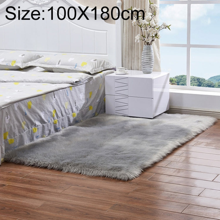 Tapete de Pele Artificial Macia de Lã de Carneiro Luxuoso Retangular Quadrado, 80x180cm, 45x45cm, 100x180cm, 55x55cm