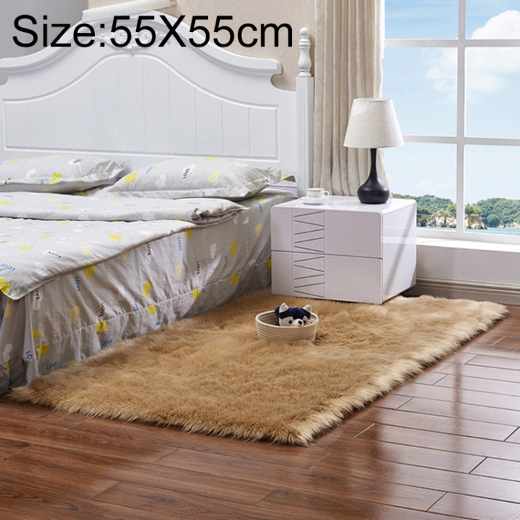 Tapete de Pele Artificial Macia de Lã de Carneiro Luxuoso Retangular Quadrado, 80x180cm, 45x45cm, 100x180cm, 55x55cm