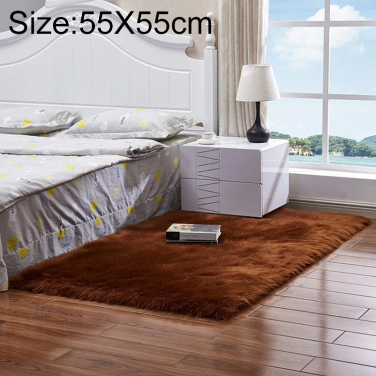 Tapete de Pele Artificial Macia de Lã de Carneiro Luxuoso Retangular Quadrado, 80x180cm, 45x45cm, 100x180cm, 55x55cm
