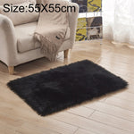 Tapete de Pele Artificial Macia de Lã de Carneiro Luxuoso Retangular Quadrado, 80x180cm, 45x45cm, 100x180cm, 55x55cm