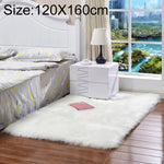 Tapete de lã artificial macia retangular quadrado de luxo, 120x160cm