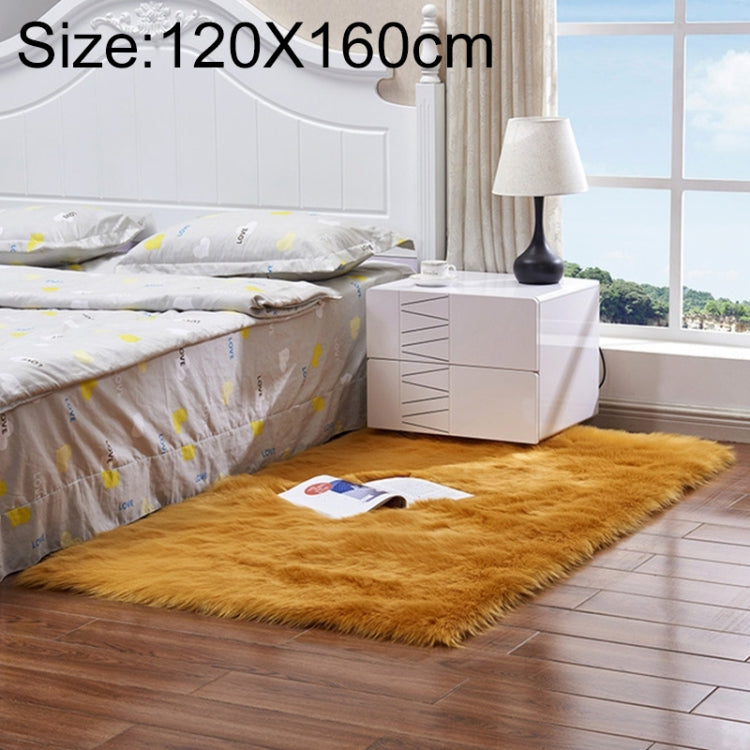 Tapete de lã artificial macia retangular quadrado de luxo, 120x160cm
