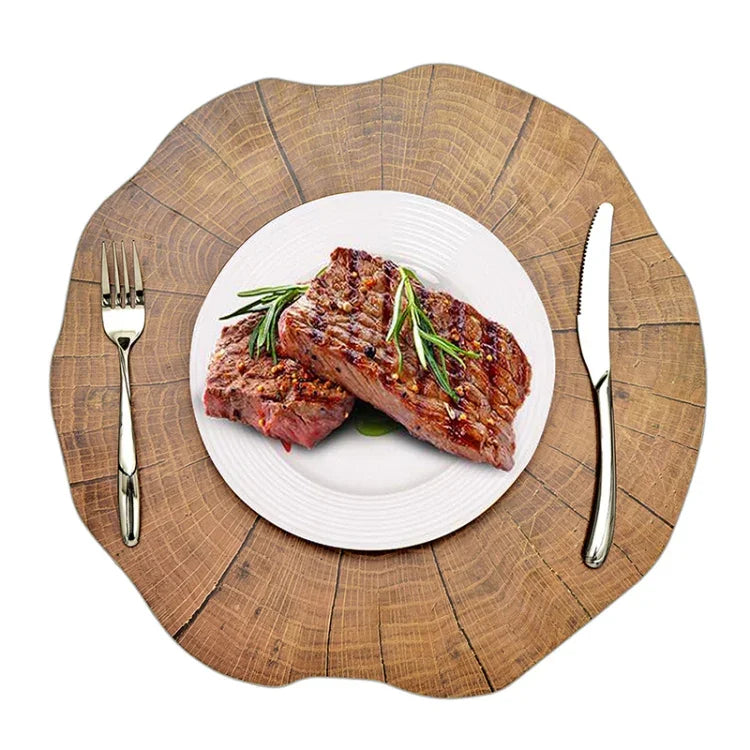 2 Peças de Tapetes de Mesa em Madeira para Colocação de Louça, Almofada em Forma de Flor de Lótus para Chá, Decoração, Tapetes para Mesa 1