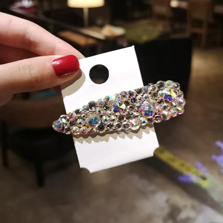 Barretes Elegantes de Moda com Diamantes, Cristais e Pérolas Luxuosas para Mulheres Acessórios para Cabelo