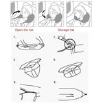 Almofada Portátil em Forma de U com Capuz para Viagem de Avião, Almofada para Pescoço para Sesta