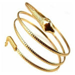 Pulseira pequena de metal com cobra torcida, anel e pulseiras de cobra