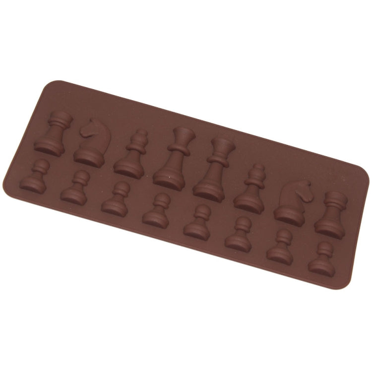 Molde de Silicone para Chocolate em Forma de Peças de Xadrez, Molde para Açúcar em Pedra e Sabão, Forma de Xadrez