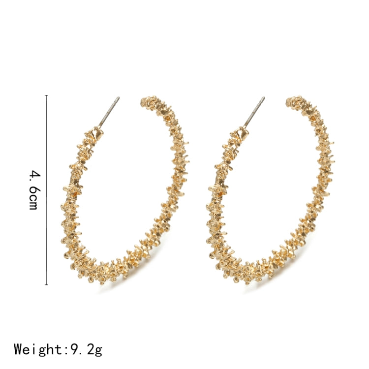 Brincos redondos vintage de moda para mulher, ouro, branco