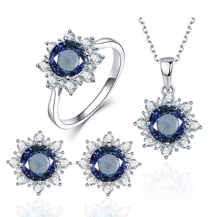 Conjunto de joalharia com 3 peças em forma de neve para mulher, tamanhos 6, 7, 8, 9, 10