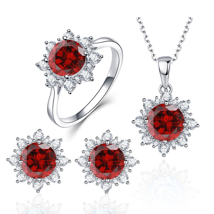 Conjunto de joalharia com 3 peças em forma de neve para mulher, tamanhos 6, 7, 8, 9, 10