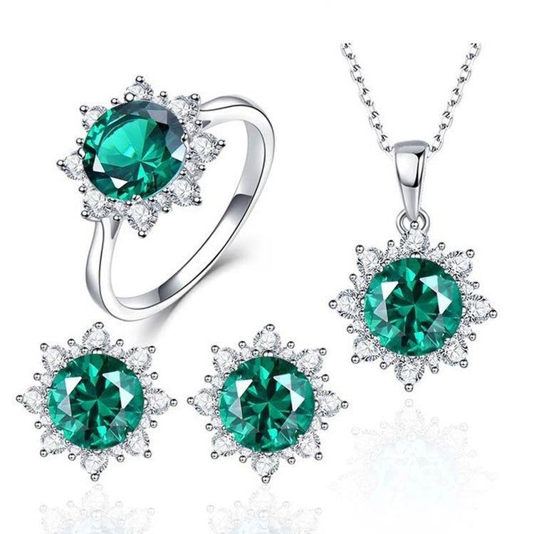 Conjunto de joalharia com 3 peças em forma de neve para mulher, tamanhos 6, 7, 8, 9, 10