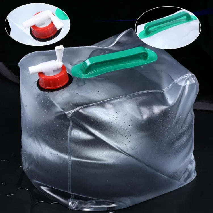 Saco de Água Dobrável em PVC para Beber de 20L para Camping ao Ar Livre, 20L