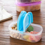 Caixa de Almoço Recipiente de Comida em Plástico Portátil para Camping e Piquenique, Recipiente Dobrável para Frutas, Caixa de Armazenamento para Frigorífico e Micro-ondas