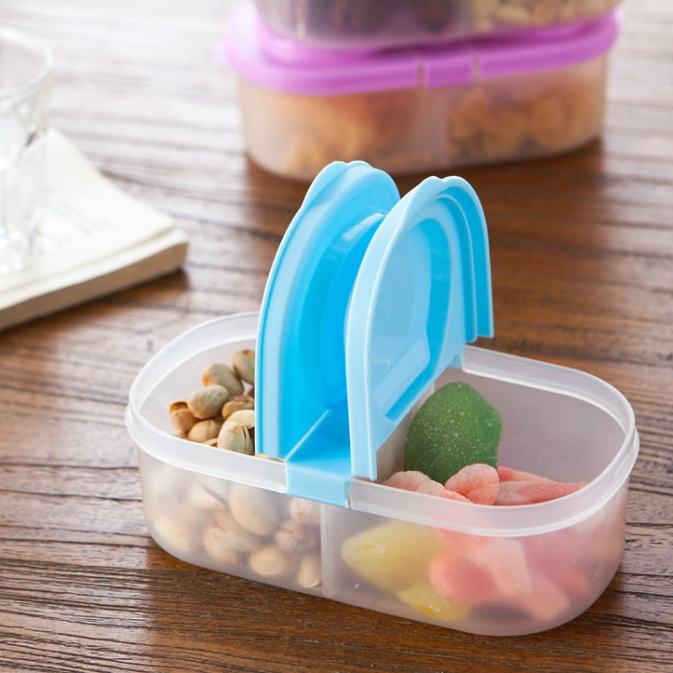 Caixa de Almoço Recipiente de Comida em Plástico Portátil para Camping e Piquenique, Recipiente Dobrável para Frutas, Caixa de Armazenamento para Frigorífico e Micro-ondas