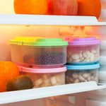Caixa de Almoço Recipiente de Comida em Plástico Portátil para Camping e Piquenique, Recipiente Dobrável para Frutas, Caixa de Armazenamento para Frigorífico e Micro-ondas