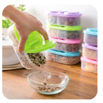 Caixa de Almoço Recipiente de Comida em Plástico Portátil para Camping e Piquenique, Recipiente Dobrável para Frutas, Caixa de Armazenamento para Frigorífico e Micro-ondas