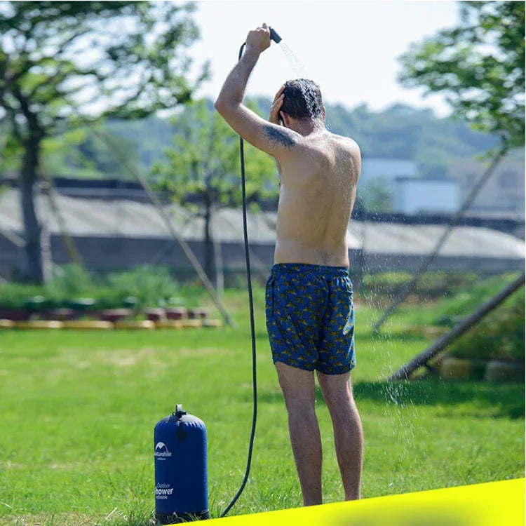 Tanque de Água Portátil em PVC de 11L para Camping e Caminhadas ao Ar Livre, Saco de Água para Duche