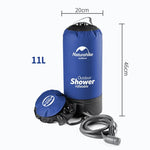 Tanque de Água Portátil em PVC de 11L para Camping e Caminhadas ao Ar Livre, Saco de Água para Duche