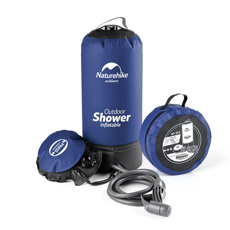 Tanque de Água Portátil em PVC de 11L para Camping e Caminhadas ao Ar Livre, Saco de Água para Duche