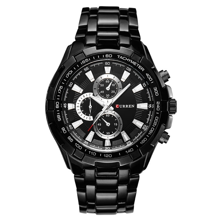 CURREN 8023 Men Stainless Steel Analog Sport Quartz Watch, White case white face, Silver case gold face, Silver case gold ring black face, Black case white face, Black case black face, Black case gold ring white face, Black case gold face              ...